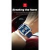 POEDAGAR Luxury Top Man Watch Electronic Square LED Alarm Chronograph Watches Week Date Dual Time Display Quartz Clock