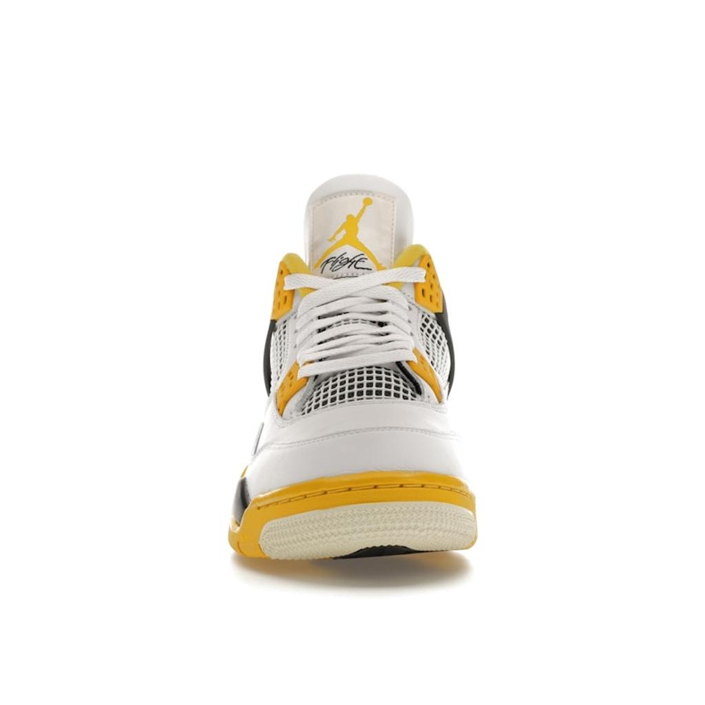 Air Jordan 4 Retro Vivid Sulphur Женские кроссовки Белый кокосово-молочный антрацит AQ9129-101