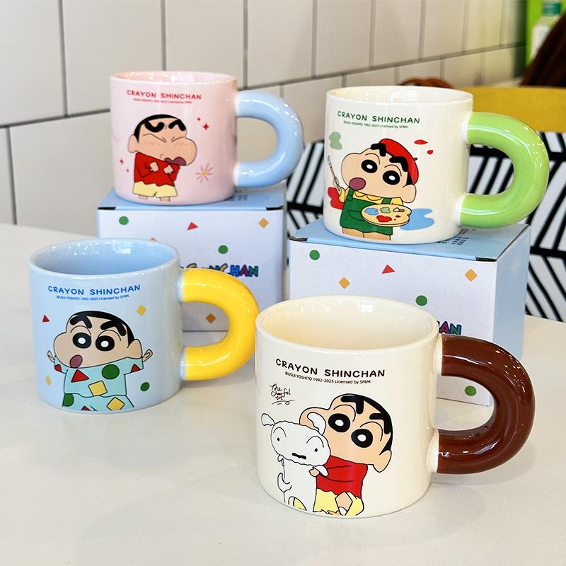 Crayon Xiaoxin Cartoon Ceramic Cup, New Couple Mug, Household Water Cup, Birthday Gift, High Value