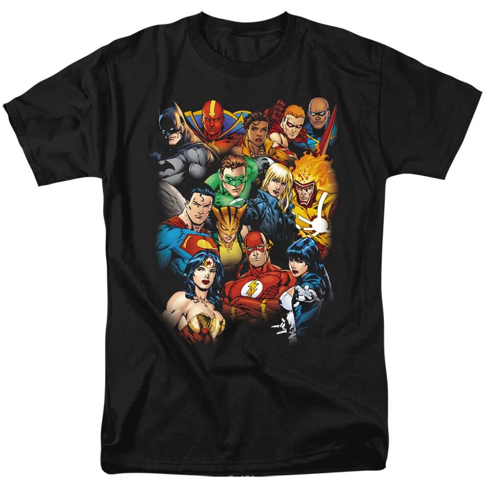 Justice League Of America "League's All Here" T-Shirt - Regular or Tank - to 6X