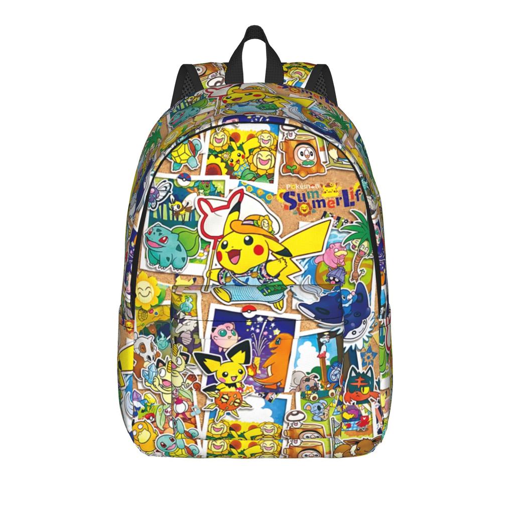 Модный мультяшный рюкзак на тему Покемонов Mochilas Kawaii Школьный рюкзак на молнии