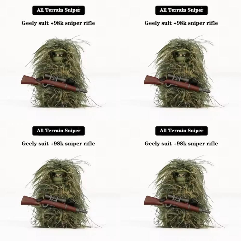 Military All-Terrain Sniper Camouflage Clothing Building Blocks Soldier Figures Weapon AWM Gun Parts MOC Game Bricks Kids Toys