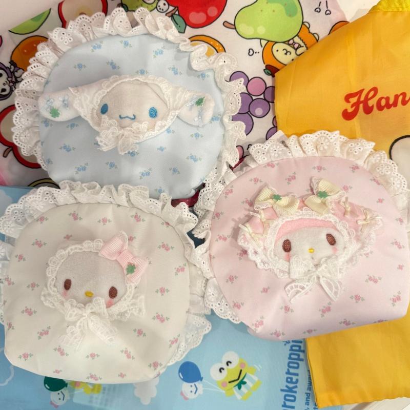 Лесная цветочная косметичка My Melody Kitty Косметичка Кавайная с кружевами Сумка для хранения Сумка для девочек Органайзер для макияжа Кошелек