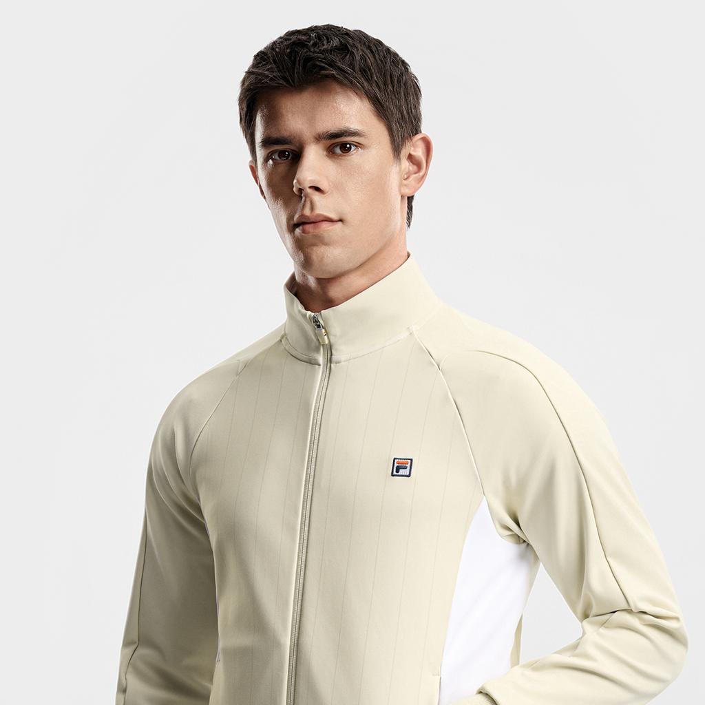 Fila Теннис Минималистичный Классический Спортивный Теннисный Стиль Повседневный Удобный Универсальный Вязаный Кардиган Мужские куртки Абрикосовый A11M613511FBG