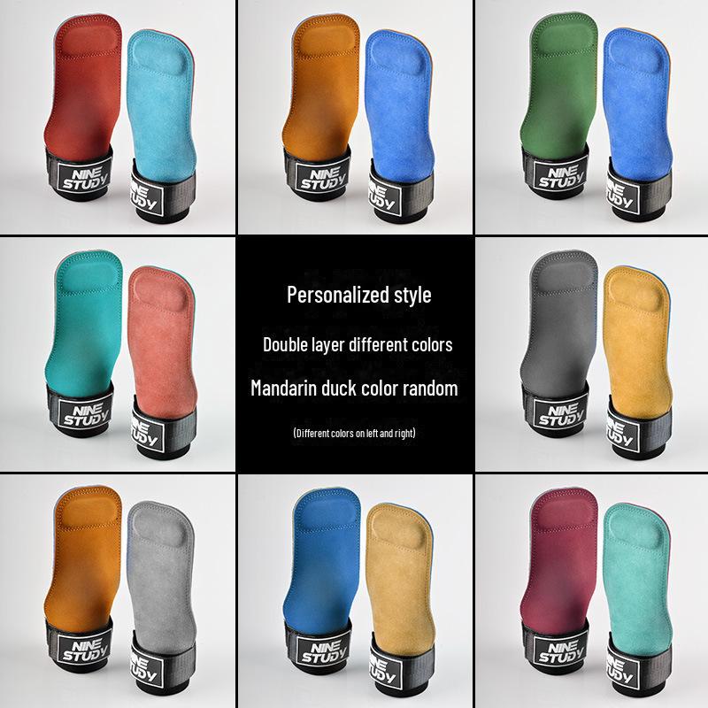 Нескользящие перчатки из коровьей кожи с поддержкой запястья для тяжелой атлетики и фитнеса