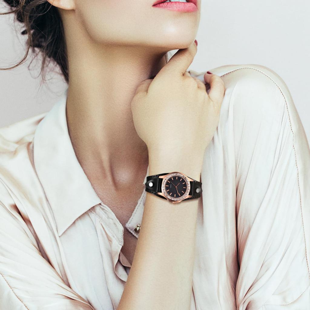 И водонепроницаемые кожаные наручные часы в стиле панк-ретро, классические часы с классическим диском, имитация кварца, унисекс, регулируемый ремешок, удобные в использовании, черные мужские