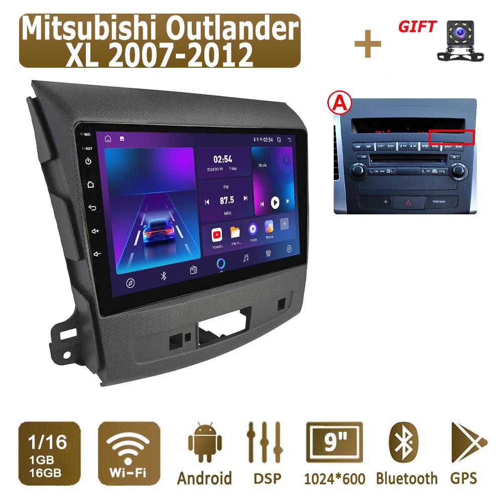 Android Carplay автомобильное радио для Mitsubishi Outlander XL 2007-2012 мультимедийный проигрыватель головное устройство стерео GPS навигация BT WIFI 4+64 ГБ