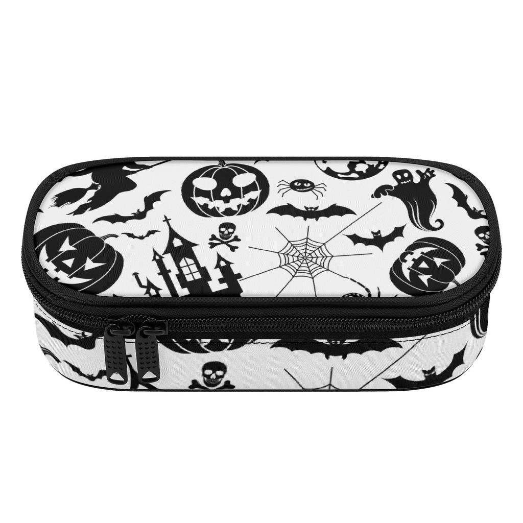 Pencil Case Easy Open Zipper Roomy Interior Wear Resistant Polyester with Mesh Pocket Removable Divider and Pen Slots for Students