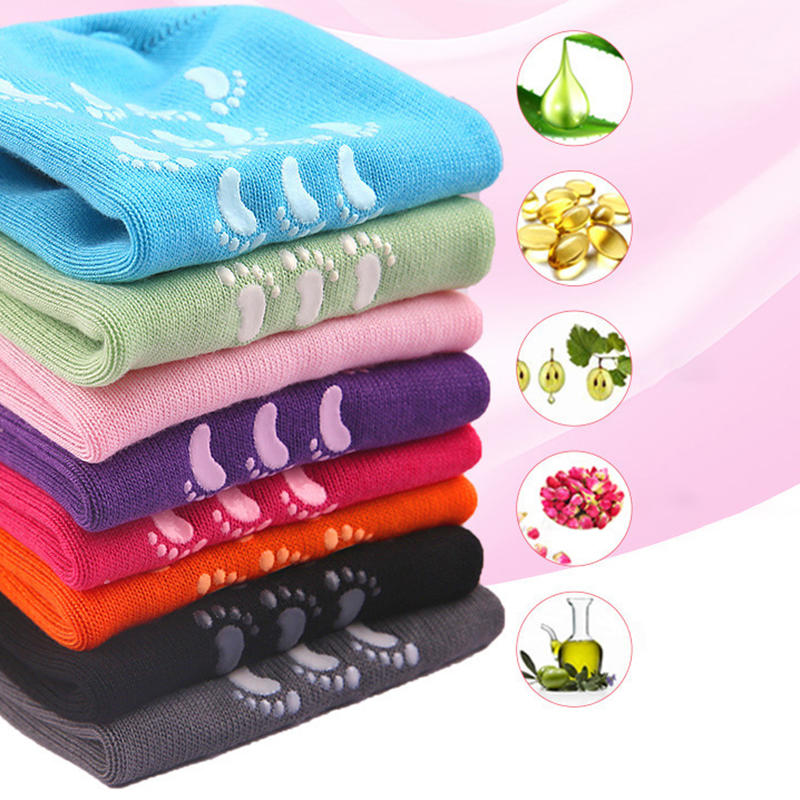 Многоразовые хлопковые марлевые гелевые носки для ухода за ногами для глубокого увлажнения трещин на пятках, для ночного или дневного использования