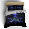 Mystic Blue Pentagram Bedding Set Bedding set (1 duvet cover, 2 pillowcases, duvet not included)