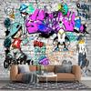 Граффити Мурал Модный Стиль Тренд Уличные Граффити 3D Обои Большая Кирпичная Стена Мурал Обои для Спальни