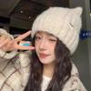 Шапка с кошачьими ушками Y2k Ветрозащитная женская шапка-бини Модная вязаная шапка-пуловер для девочек