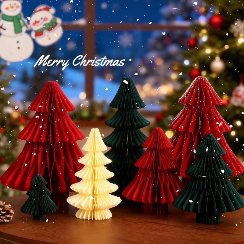 Большое елочное украшение 3D сотовый шар складная бумажная елка Navidad украшения настольный подвесной рождественский декор
