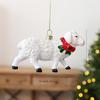 Santa Claus Motorcycle Animal Christmas Tree Plastic Pendant, Creative Christmas Ornament Props