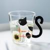 Японская милая кошка Термостойкий стеклянный стакан для кофе, молока или чая