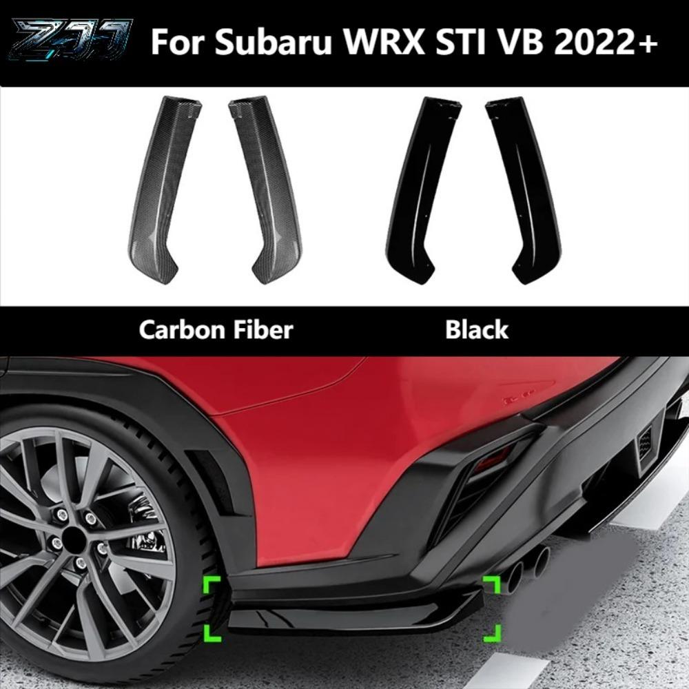 Rear Bumper Corner Spoiler Exterior Trim For Subaru WRX STI VB 2022+ STI Style ABS Diffuser Aerodynamic 3M Adhesive No Drilling