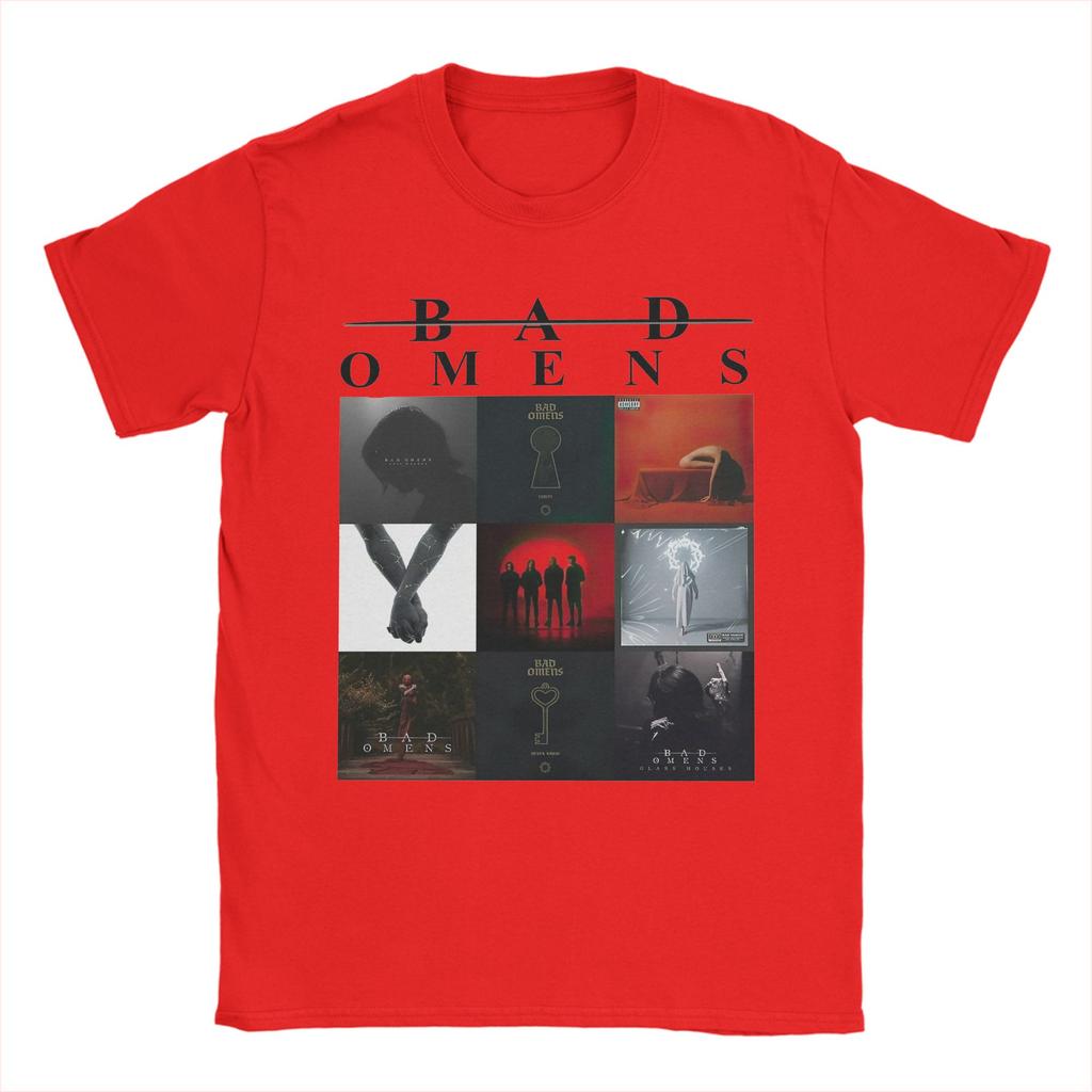 Streetwear T Shirt Summer Bad Omens Band Popular TShirts 100 Cotton Tshirt for Mens Y2K Classic Loose Short Sleeve Tops