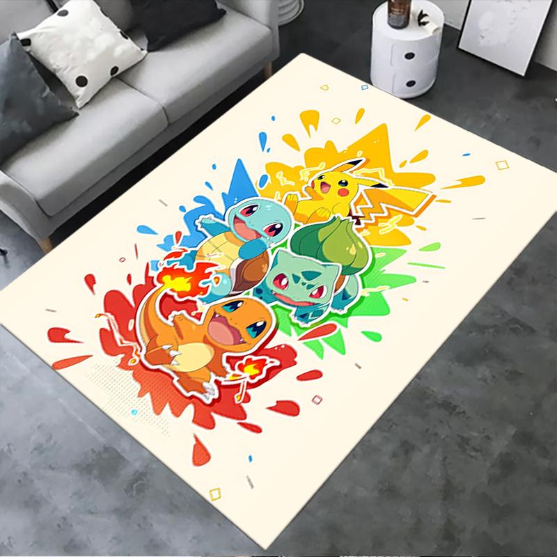 2025 New pokemon Carpet Rug for Living Room Bedroom Home Sofa Decoration,Kids play Non-slip Floor Mat