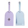 Colorful PU Luggage Tag Boarding Pass Information Card Portable Baggage Name Tags  Women
