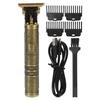 Hair Clipper Vintage Golden Engraved Professional Electric Hair Trimmer for Barber Salon