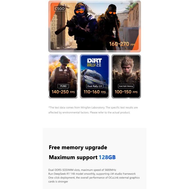 Мини-ПК MINISFORUM AI X1 370 AMD Ryzen AI 9 HX 370 96 ГБ DDR5 2 ТБ WiFi 7 Двойной 2.5G LAN Copilot AI Адаптер 135 Вт Офисный ПК Игровой