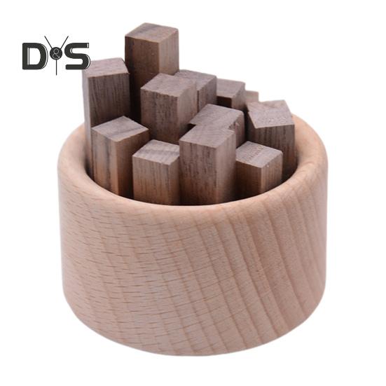 Wooden Aromatherapy Diffuser Round Car Essential Oil Diffuser Natural Wood Stick Fragrance Expanding Base Home Office Desktop Decoration