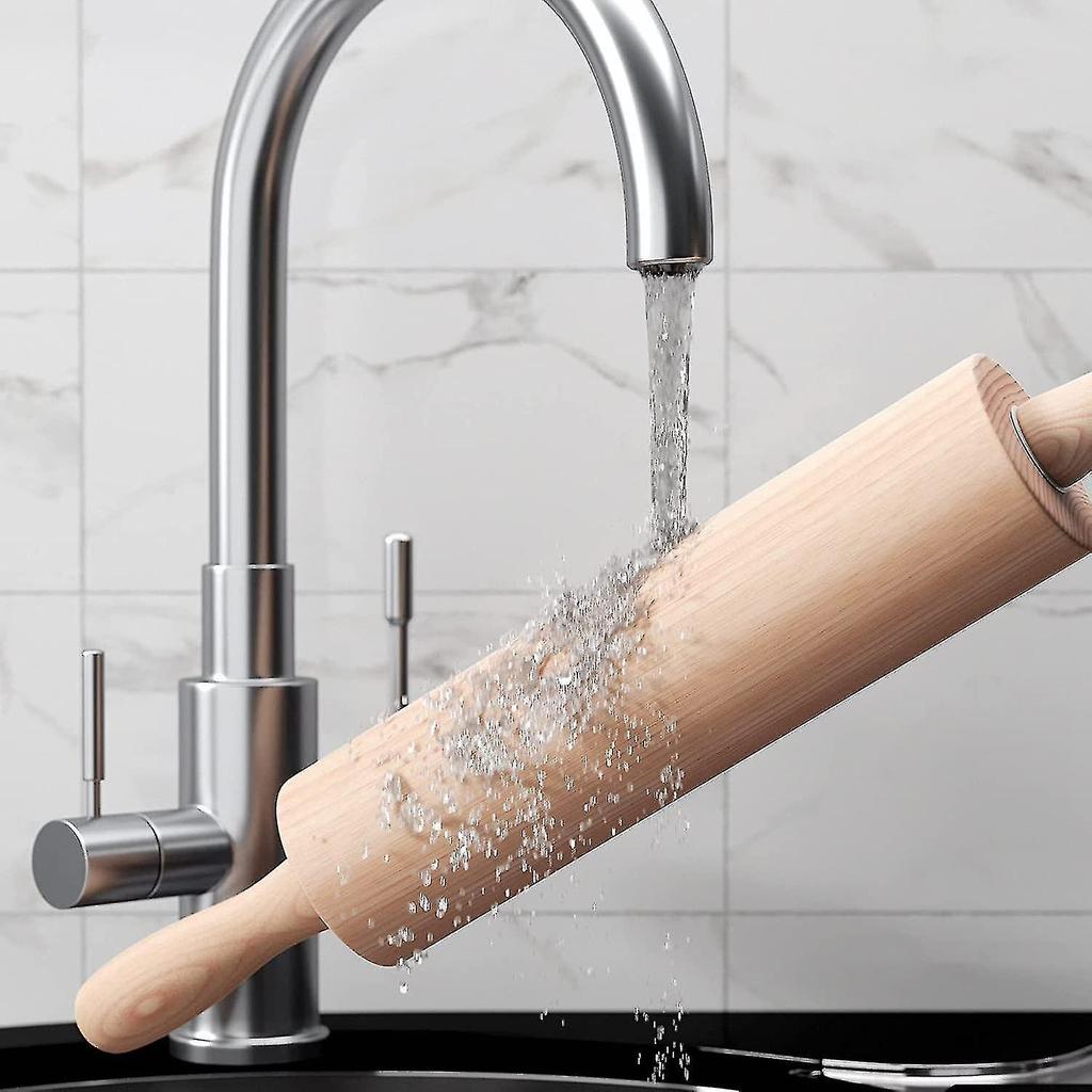 rolling Pin Solid Wood Roller Dumpling Skin Household Large Rush Noodle Stick Rolling Dumpling Skin Rolling Pin Roller Rolling Pin Wood, Diameter