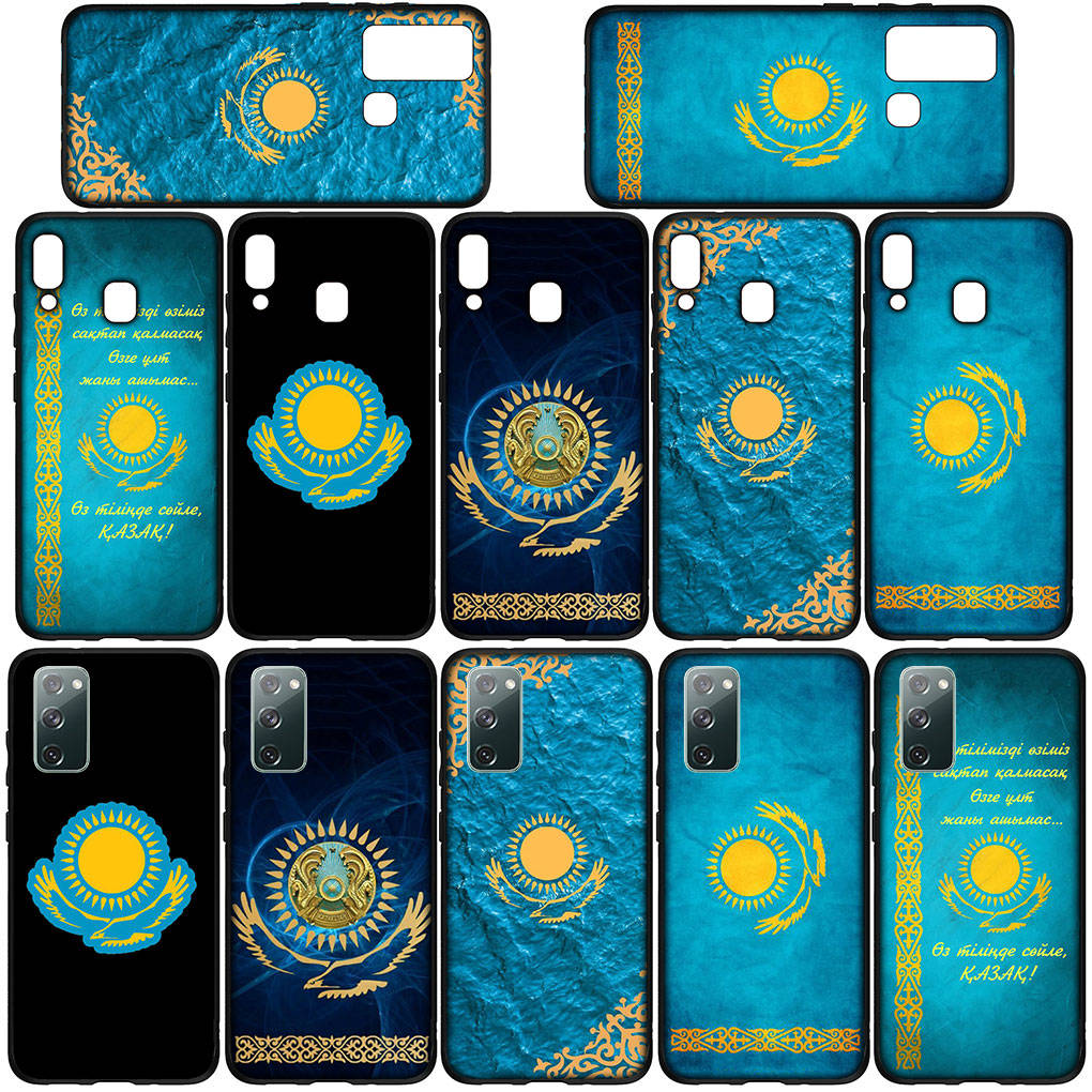 Чехол для iPhone 16 15 Xiaomi Redmi Note 14 13 12 11 Pro Max X 8 9 16e Samsung Galaxy S25 S24 S23 Moto G54 OPPO Huawei Казахстан Флаг Карта Чехол для телефона
