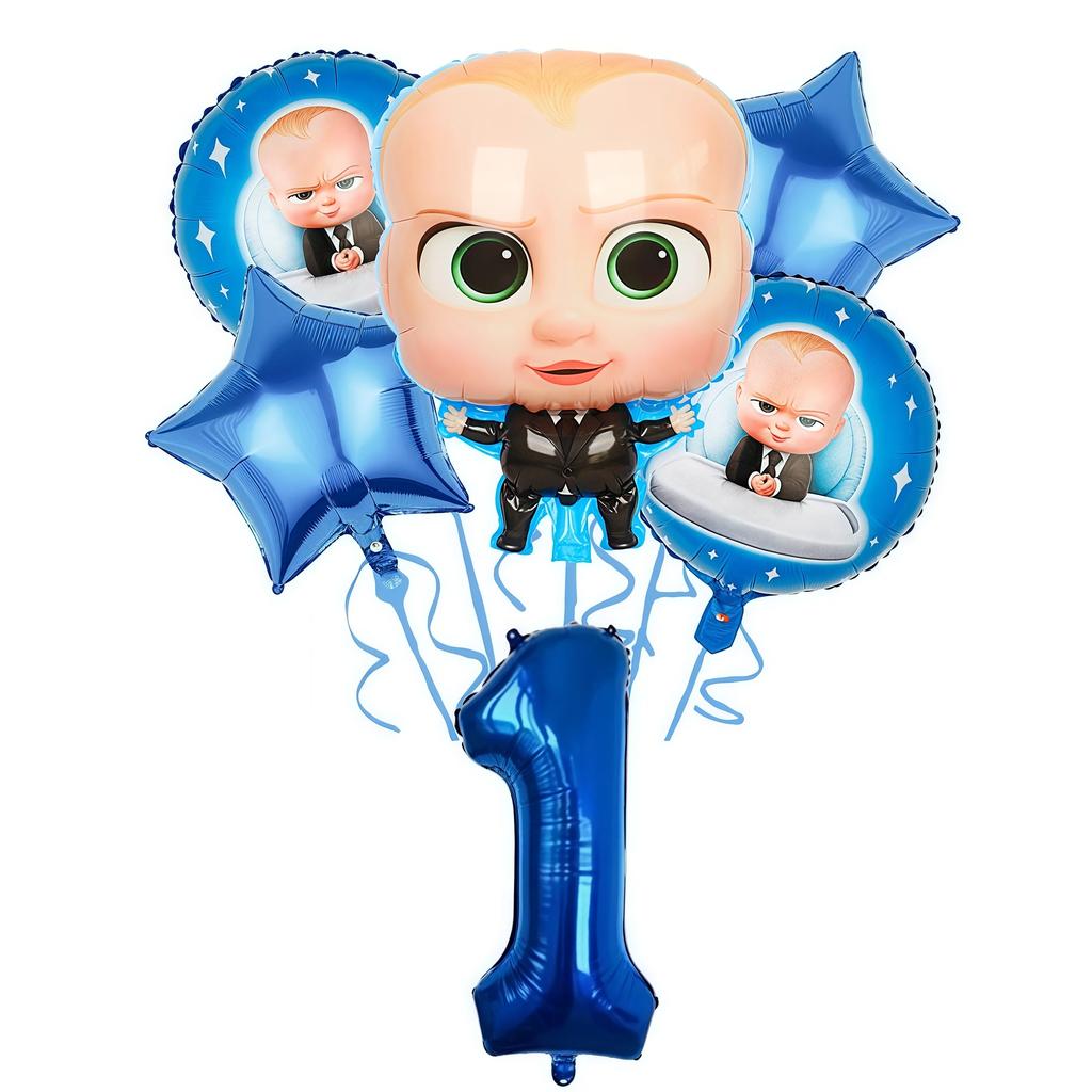 Bossed Baby Theme Birthday Party Decoration Newborn 1St Tableware Set Plate Cup Balloons For Kids Baby Shower Party Faovrs Gifts