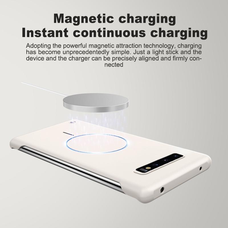 Для чехла для телефона Magsafe без рамки для Samsung S10 Plus S20+ S21 FE S22 S23 Note 20 Ultra Тонкий Бескаркасный Жесткий ПК Магнитная Крышка