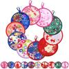Japanese Style Folding Fan Mini Size Round Decorative Fan Summer Handheld Fan