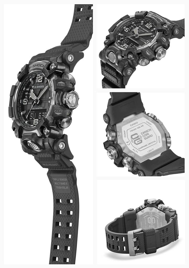Casio G-Shock Watch [Official Japanese Product] MUDMASTER Radio-Controlled Solar Watch GWG-2000-1A1JF Men's Black