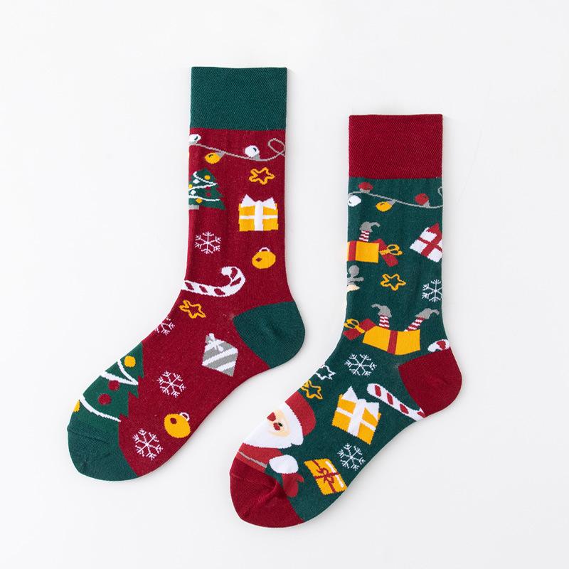 REMOULD Women Fashion Designer Mismatching AB Socks High Quality for Girls Art Crazy Socks With Print Pattern Fancy Cool