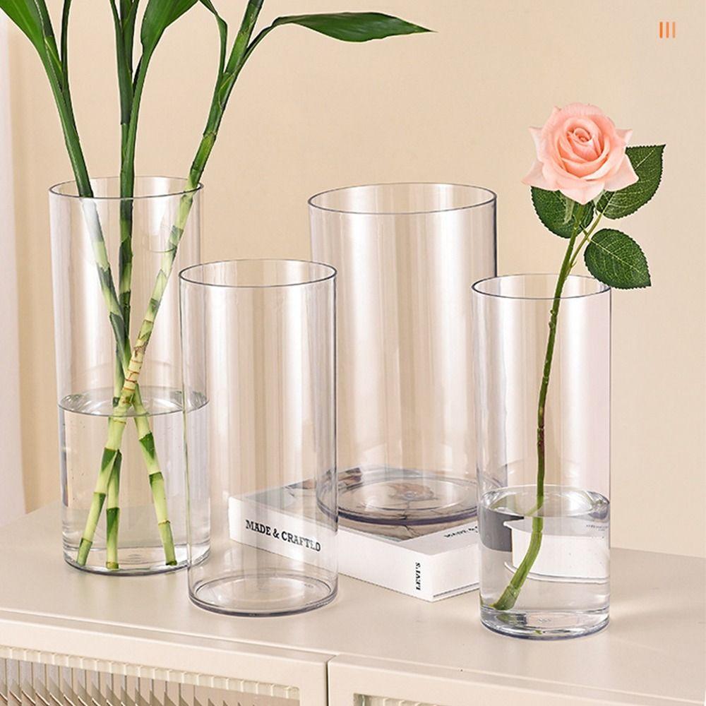 Гостиная Цилиндрические Вазы Домашний Декор Подсвечник для Плавающих Свечей Новая Ваза для Цветов