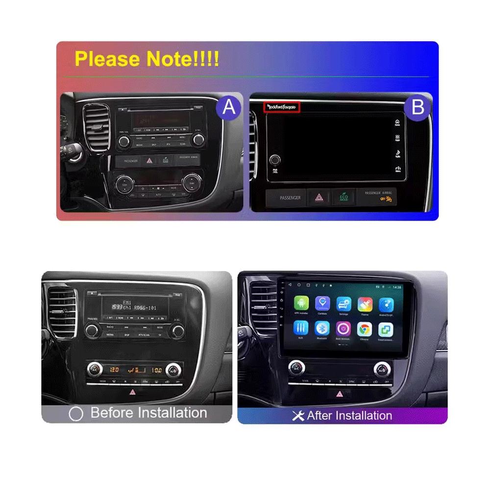 Android Car Radio For Mitsubishi Outlander 2018-2021 Multimedia Player Head Unit Stereo GPS Navigation BT WIFI 1+16GB