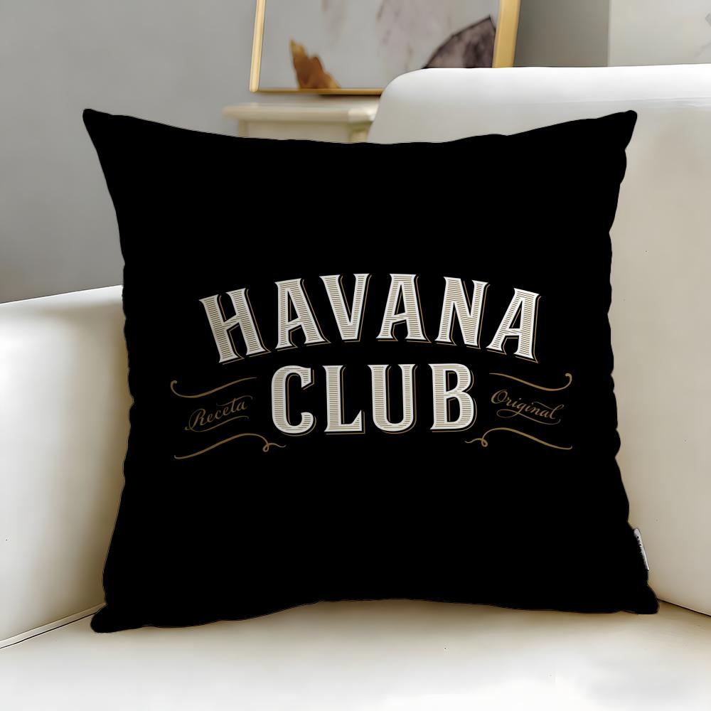Классический бренд напитков Havana Club Наволочка Мягкая Легко стираемая Наволочка для подушки Универсальная для дивана кровати путешествий и офиса