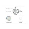 Jewelrypalace Heart Love Created Opal кулон ожерелье драгоценный камень 925 стерлингового серебра кулон для женщин модные ювелирные изделия без цепочки
