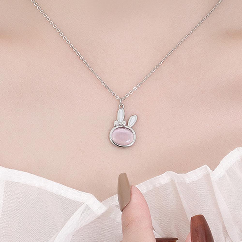 Подвеска Meng Rabbit, легкая роскошь, темпераментная форма с цепочкой на ключице