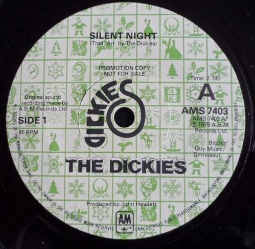 7inch Record DICKIES Silent Night AMS7403 AM 1978 UK Rock Used