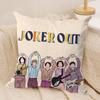 JJoker OOut Band Cushion Cover Soft Plush Fabric DoubleSided Printed Sofa Cushion Cover for All Seasons Home Decor Gift