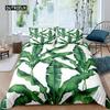 Palm Leaves Duvet Cover King Full Banana Leaves Bedding Set Hawaiian Tropical Leaves Green Branches 2/3pcs Polyester Quilt Cover