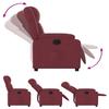 Recliner Chair Burgundy Fabric