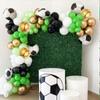 Набор из 120 арочных шаров для футбольной вечеринки, украшения для футбольной вечеринки, золотые блестящие шары, алюминиевые пленочные шары и латексные шары