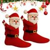 3D Knit Animal Socks Winter Warm Thick Socks with Santa Xmas Tree Animal Hug Socks Christmas Gifts for Kids And Adults