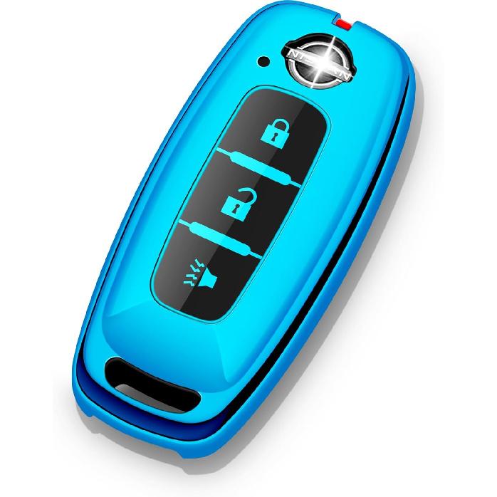 for Nissan Key Fob Cover 3 Buttons Car Key Case Sentra Kicks Pathfinder Rogue Ariya 2026 2025 2024  Accessories Pink
