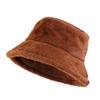 Simple and versatile autumn and winter imitation rabbit fur basin hat, sun hat, outdoor warm bucket hat JDPM-