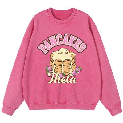 Клубничные Блины Thera Женский Винтажный Хлопковый Свитшот Винтажный Оверсайз Тонкий стиль Теплая Толстовка Осень Повседневный