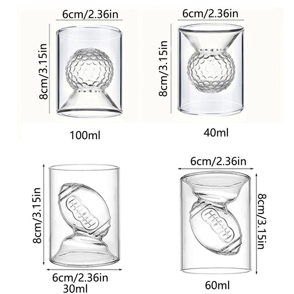 Creative Beer Shot Glasses Double Wall Mini Whisky Dispenser Funny Clear Glass Cup  Spirits