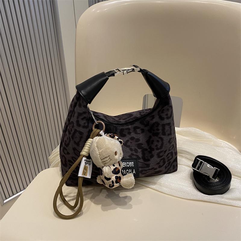 Модная женская сумка с леопардовым принтом, универсальная сумка через плечо, популярная сумка-мессенджер Dumpling Bag
