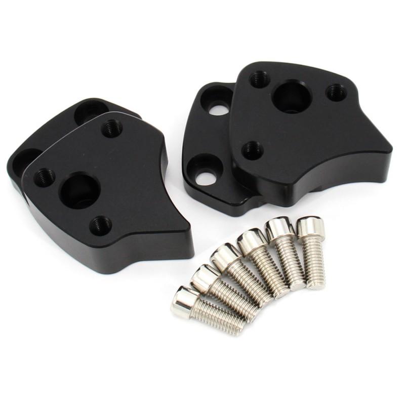 Motorcycle Handlebar Risers Yamaha FJR1300 2001-2005 Adjustable Height Upgrade Kit In Black Or